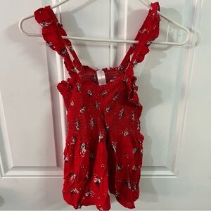 No Boundaries Red Floral Camisole juniors size medium 7-9